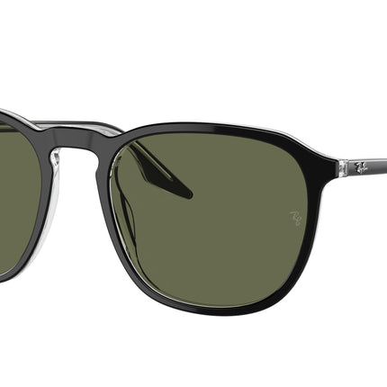 Ray-Ban RB2203 Square Sunglasses  919/58-Black On Transparent 55-145-20 - Color Map Black