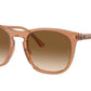Ray-Ban RB2210F Square Sunglasses  676451-Transparent Brown 53-145-21 - Color Map Brown