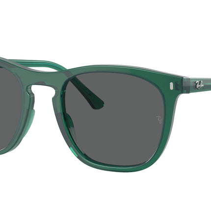 Ray-Ban RB2210 Square Sunglasses  6615B1-Transparent Green 53-145-21 - Color Map Green