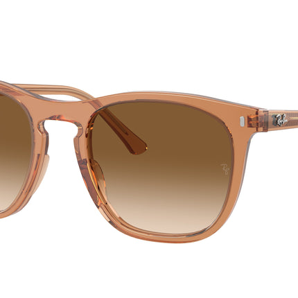 Ray-Ban RB2210 Square Sunglasses  676451-Transparent Brown 53-145-21 - Color Map Brown