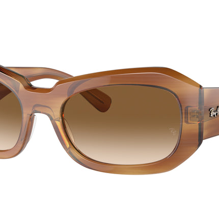 Ray-Ban BEATE RB2212 Pillow Sunglasses  140351-Striped Brown 56-130-20 - Color Map Tortoise