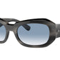 Ray-Ban BEATE RB2212 Pillow Sunglasses  14043F-Striped Grey 56-130-20 - Color Map Grey