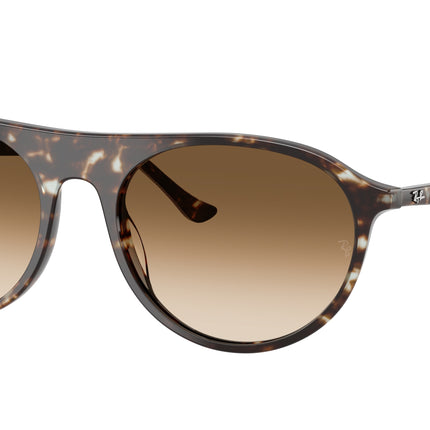 Ray-Ban RB2215F Square Sunglasses  143151-Havana Yellow Turtle 56-145-19 - Color Map Yellow