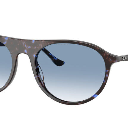 Ray-Ban RB2215 Square Sunglasses  14303F-Havana Blue Turtle 59-145-20 - Color Map Blue