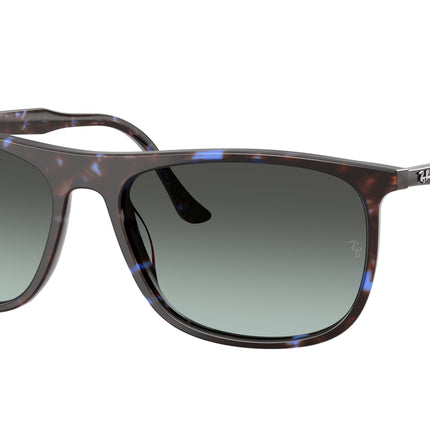 Ray-Ban RB2216F Rectangle Sunglasses  1430GK-Havana Blue Turtle 58-145-18 - Color Map Blue
