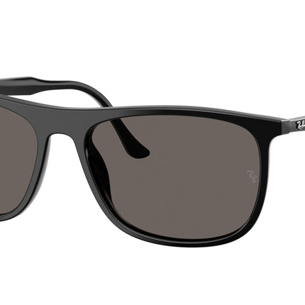 Ray-Ban RB2216F Rectangle Sunglasses  901/B1-Black 58-145-18 - Color Map Black