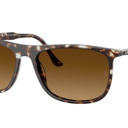Ray-Ban RB2216 Rectangle Sunglasses  143185-Havana Yellow Turtle 61-145-18 - Color Map Yellow
