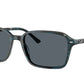Ray-Ban RAIMOND RB2231F Square Sunglasses  1417R5-Transparent Fantasy Blue/Grey 56-145-18 - Color Map Blue