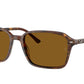 Ray-Ban RAIMOND RB2231F Square Sunglasses  141833-Transparent Fantasy Brown 56-145-18 - Color Map Multicolor