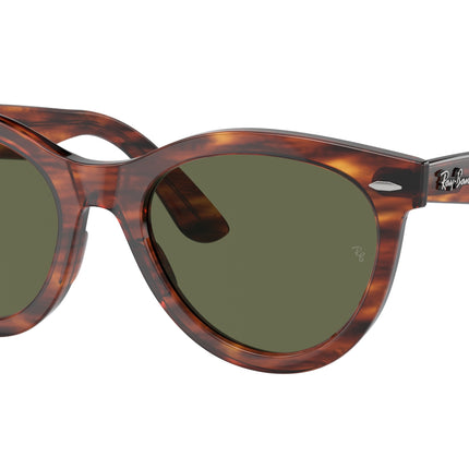 Ray-Ban WAYFARER WAY RB2241 Round Sunglasses  954/58-Striped Havana 54-150-21 - Color Map Brown
