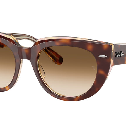 Ray-Ban DOREEN RB2286 Square Sunglasses  141451-Light Havana On Transparent Multicolor 52-145-20 - Color Map Tortoise