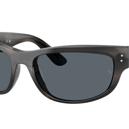 Ray-Ban MEGA BALORAMA RB2289 Pillow Sunglasses  1404R5-Striped Gray 63-135-19 - Color Map Grey