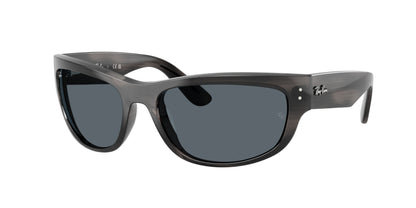 Ray-Ban MEGA BALORAMA RB2289 Pillow Sunglasses  1404R5-Striped Gray 63-135-19 - Color Map Grey