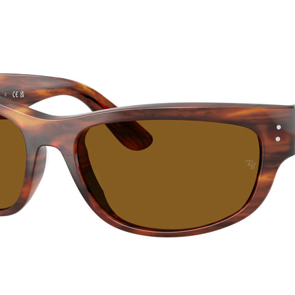 Ray-Ban MEGA BALORAMA RB2289 Pillow Sunglasses  954/33-Striped Havana 63-135-19 - Color Map Brown