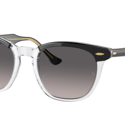 Ray-Ban HAWKEYE RB2298 Square Sunglasses  1294M3-Black On Transparent 52-145-21 - Color Map Black