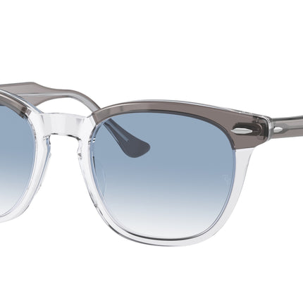 Ray-Ban HAWKEYE RB2298 Square Sunglasses  13553F-Grey On Transparent 52-145-21 - Color Map Grey