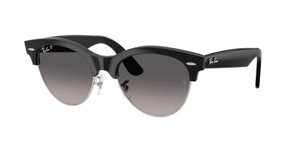 Ray-Ban CLUBMASTER WAY RB2341 Square Sunglasses  1354M3-Black On Silver 54-150-19 - Color Map Black