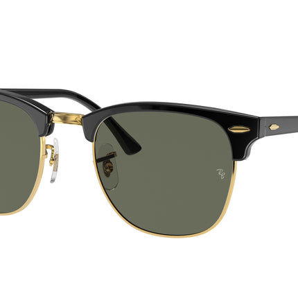 Ray-Ban CLUBMASTER LOW BRIDGE FIT RB3016F Square Sunglasses  901/58-Black 55-145-19 - Color Map Black
