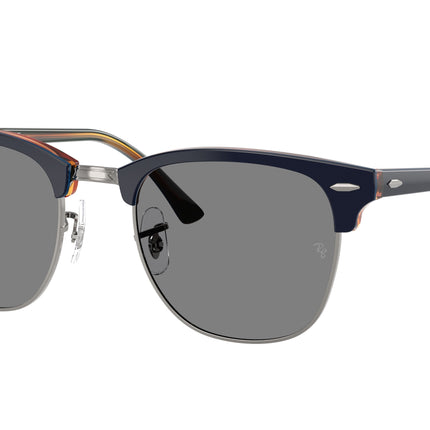 Ray-Ban CLUBMASTER RB3016 Square Sunglasses  1278B1-Gunmetal Blue 49-140-21 - Color Map Grey