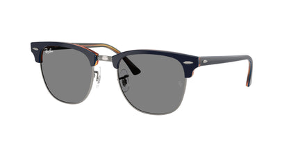 Ray-Ban CLUBMASTER RB3016 Square Sunglasses  1278B1-Gunmetal Blue 49-140-21 - Color Map Grey