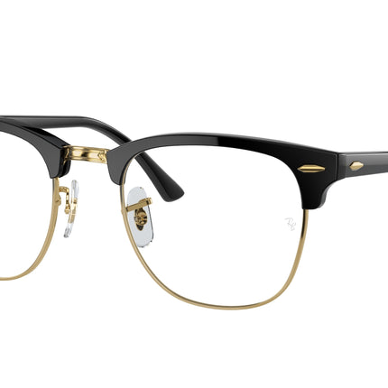 Ray-Ban CLUBMASTER RB3016 Square Sunglasses  901/BF-Black 51-145-21 - Color Map Black