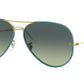 Ray-Ban AVIATOR FULL COLOR RB3025JM Pilot Sunglasses  9196BH-Green 58-135-14 - Color Map Green