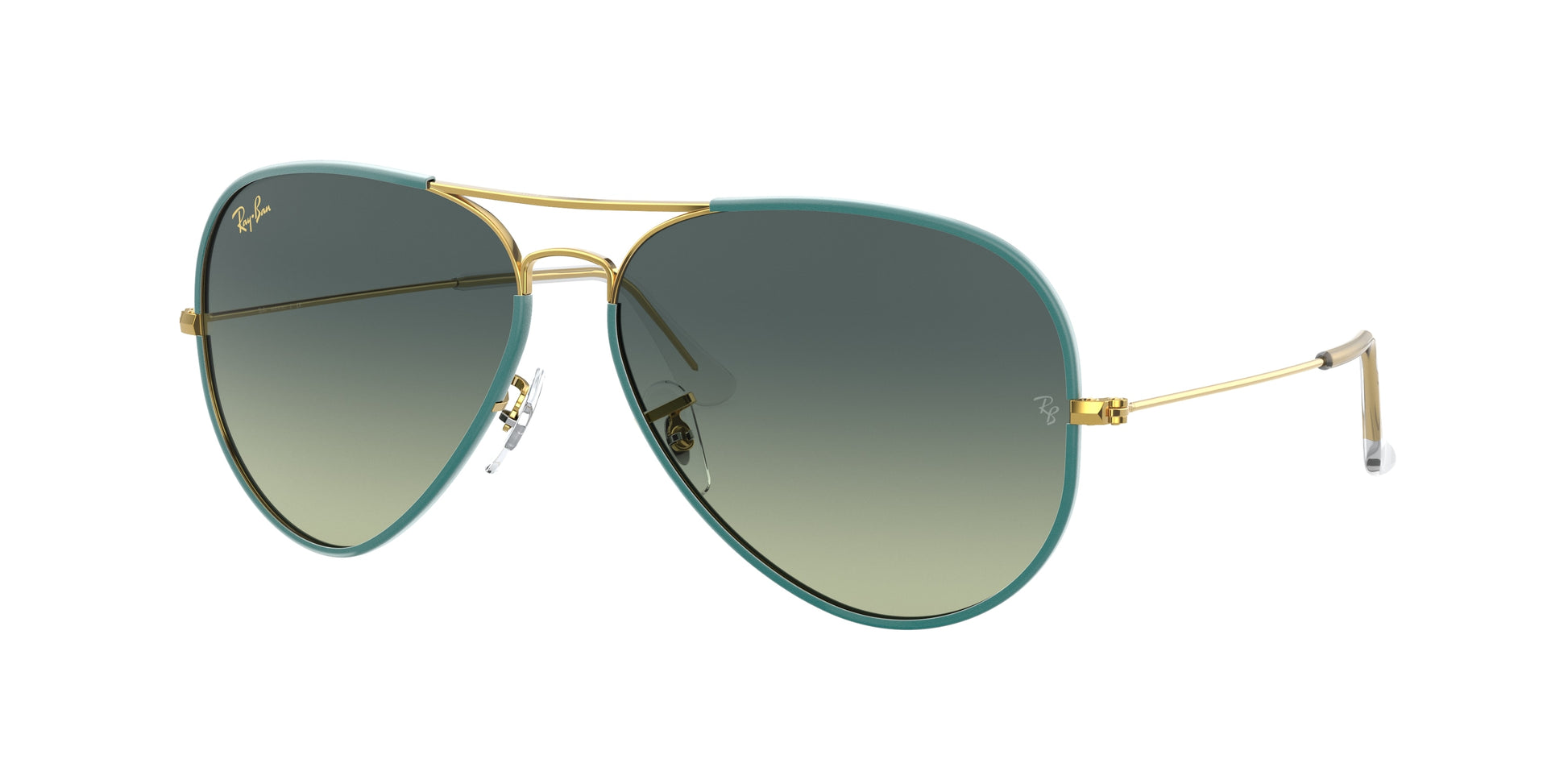 Ray-Ban AVIATOR FULL COLOR RB3025JM Pilot Sunglasses  9196BH-Green 58-135-14 - Color Map Green