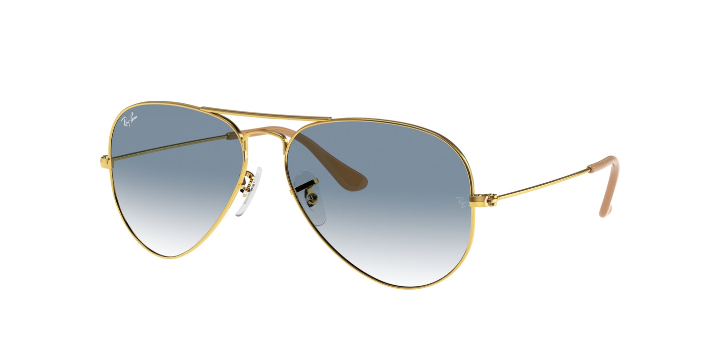 Ray-Ban AVIATOR RB3025 Pilot Sunglasses  001/3F-Arista Gold 62-140-14 - Color Map Gold