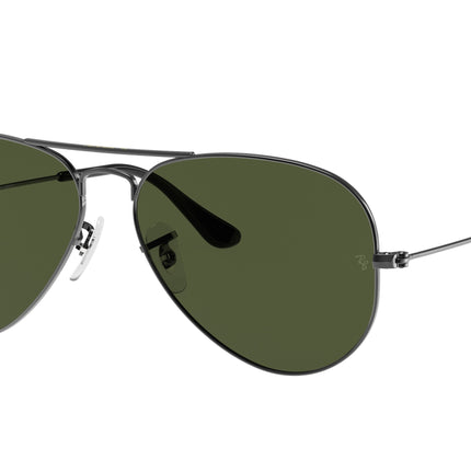 Ray-Ban AVIATOR RB3025 Pilot Sunglasses  004/58-Gunmetal 62-140-14 - Color Map Grey