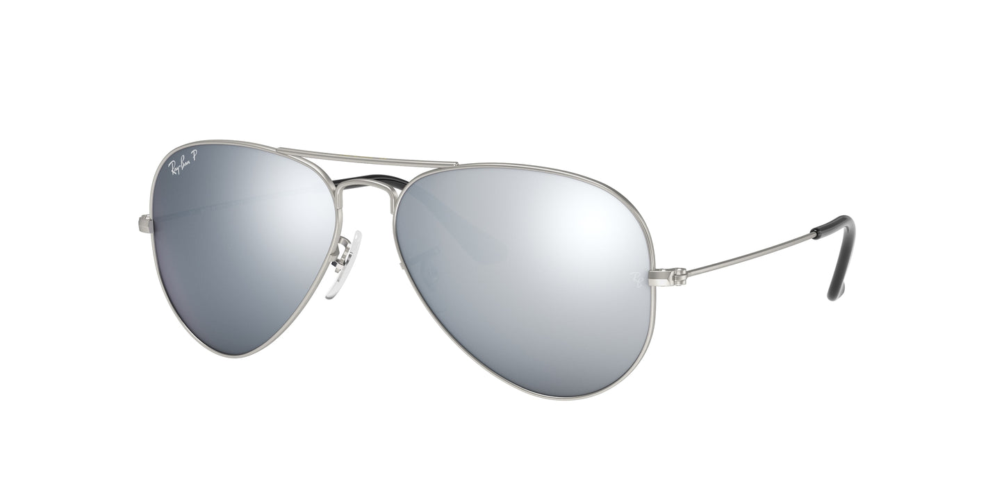 Ray-Ban AVIATOR RB3025 Pilot Sunglasses  019/W3-Silver 58-135-14 - Color Map Silver