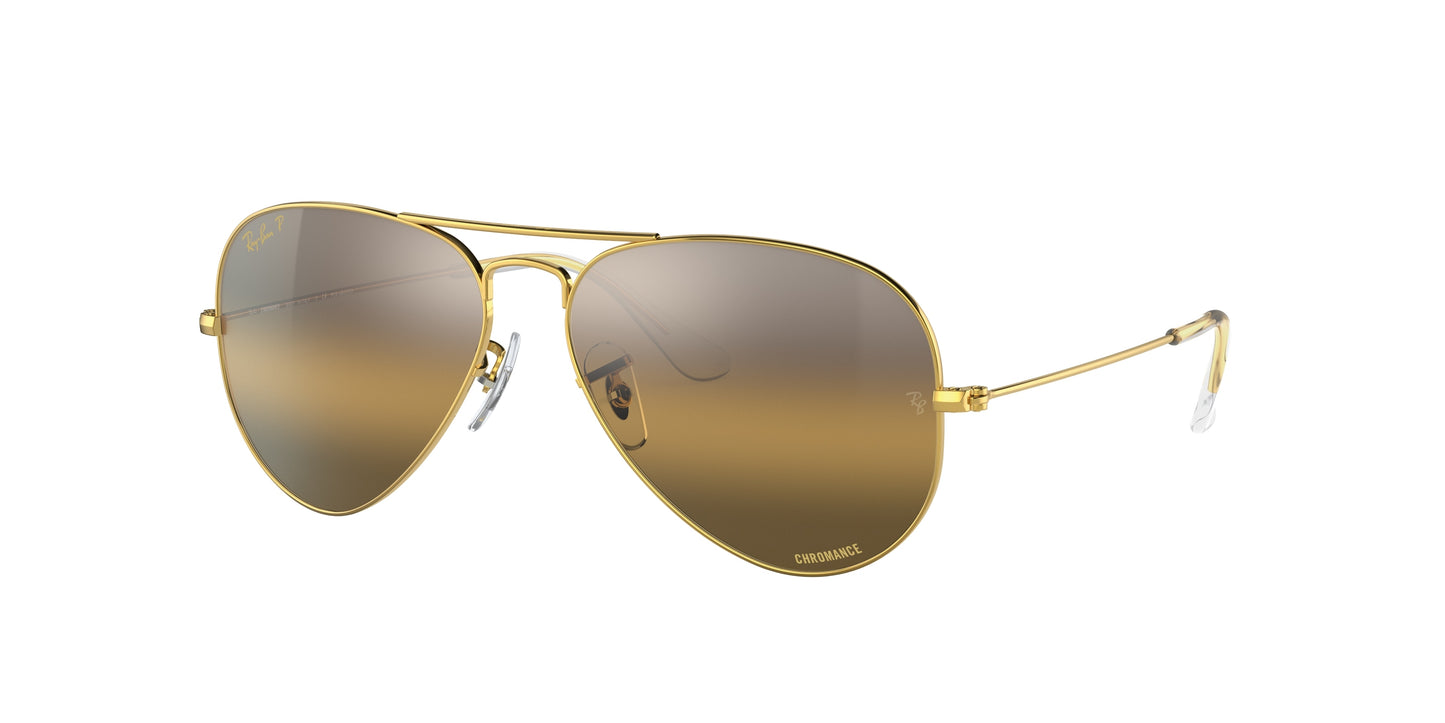 Ray-Ban AVIATOR RB3025 Pilot Sunglasses  9196G5-Gold 62-140-14 - Color Map Gold