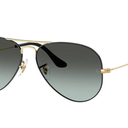 Ray-Ban AVIATOR RB3025 Pilot Sunglasses  9271GK-Black On Arista 62-140-14 - Color Map Black