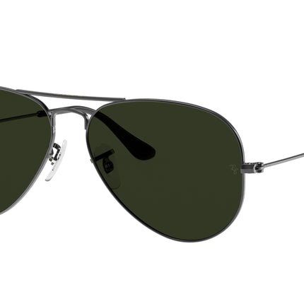 Ray-Ban AVIATOR RB3025 Pilot Sunglasses  W0879-Gunmetal 58-135-14 - Color Map Grey