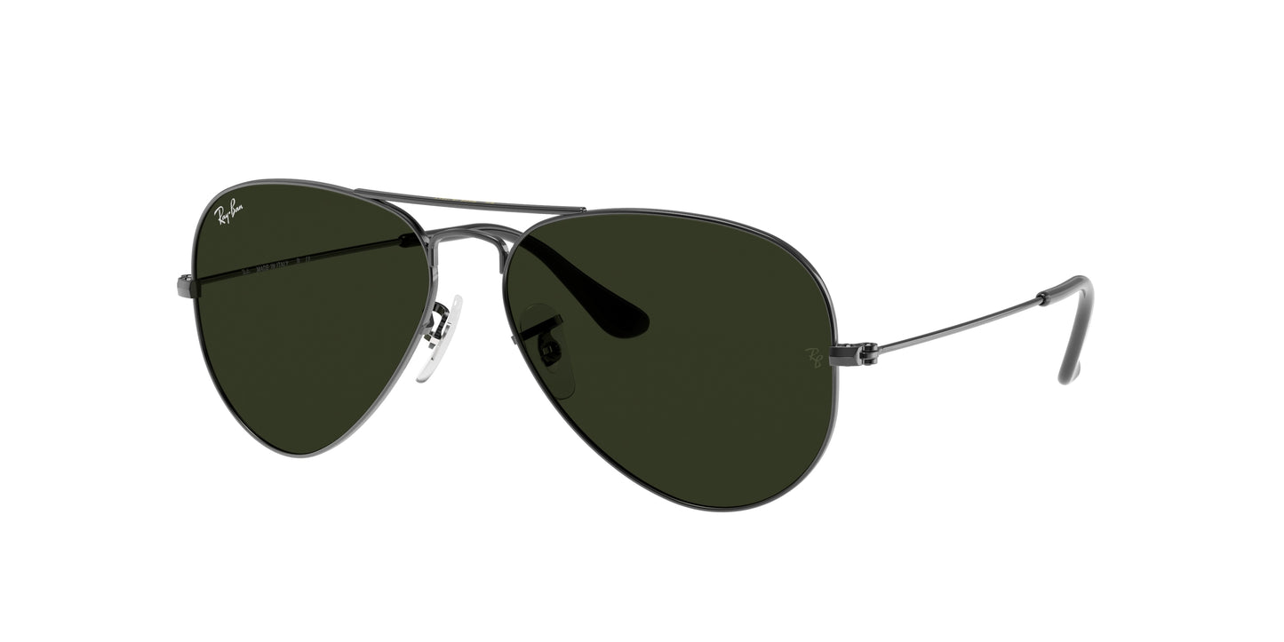 Ray-Ban AVIATOR RB3025 Pilot Sunglasses  W0879-Gunmetal 58-135-14 - Color Map Grey