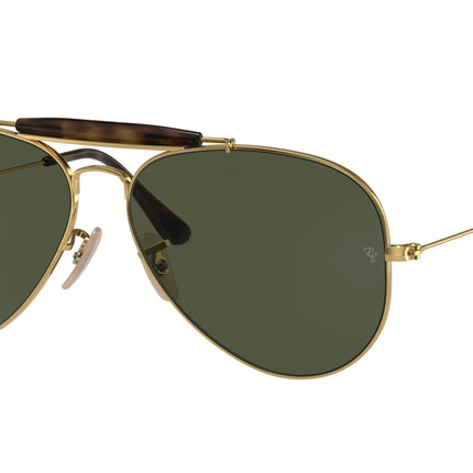 Ray-Ban OUTDOORSMAN II RB3029 Pilot Sunglasses  181-Arista Gold 62-140-14 - Color Map Gold