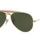 Ray-Ban OUTDOORSMAN II RB3029 Pilot Sunglasses  L2112-Gold 62-140-14 - Color Map Gold