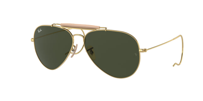 Ray-Ban OUTDOORSMAN I RB3030 Pilot Sunglasses  L0216-Arista Gold 58-160-14 - Color Map Gold
