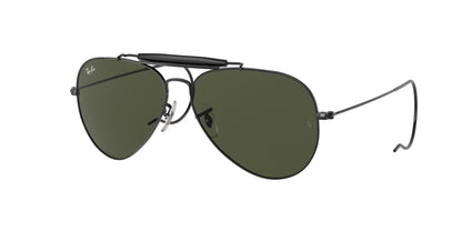 Ray-Ban OUTDOORSMAN I RB3030 Pilot Sunglasses  L9500-Black 58-160-14 - Color Map Black