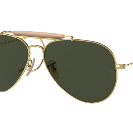 Ray-Ban OUTDOORSMAN I RB3030 Pilot Sunglasses  W3402-Arista Gold 58-160-14 - Color Map Gold