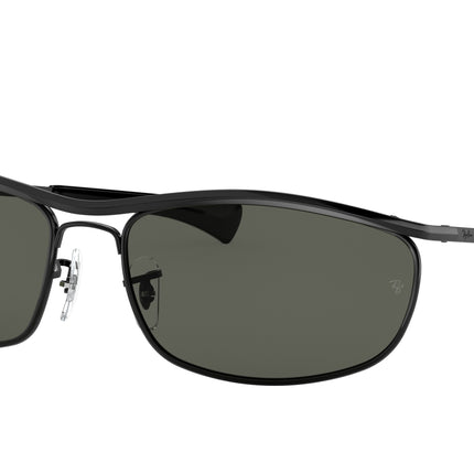 Ray-Ban OLYMPIAN I DELUXE RB3119M Oval Sunglasses  002/58-Black 62-125-18 - Color Map Black