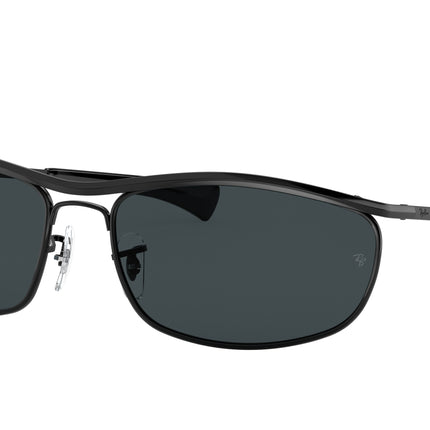 Ray-Ban OLYMPIAN I DELUXE RB3119M Oval Sunglasses  002/R5-Black 62-125-18 - Color Map Black