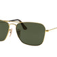 Ray-Ban CARAVAN RB3136 Square Sunglasses  181-Gold 58-140-15 - Color Map Gold