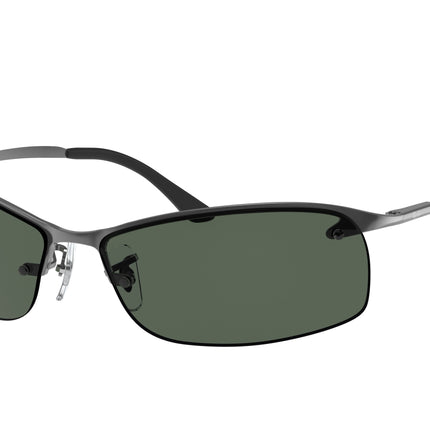 Ray-Ban RB3183 Rectangle Sunglasses  004/71-Gunmetal 64-125-15 - Color Map Grey
