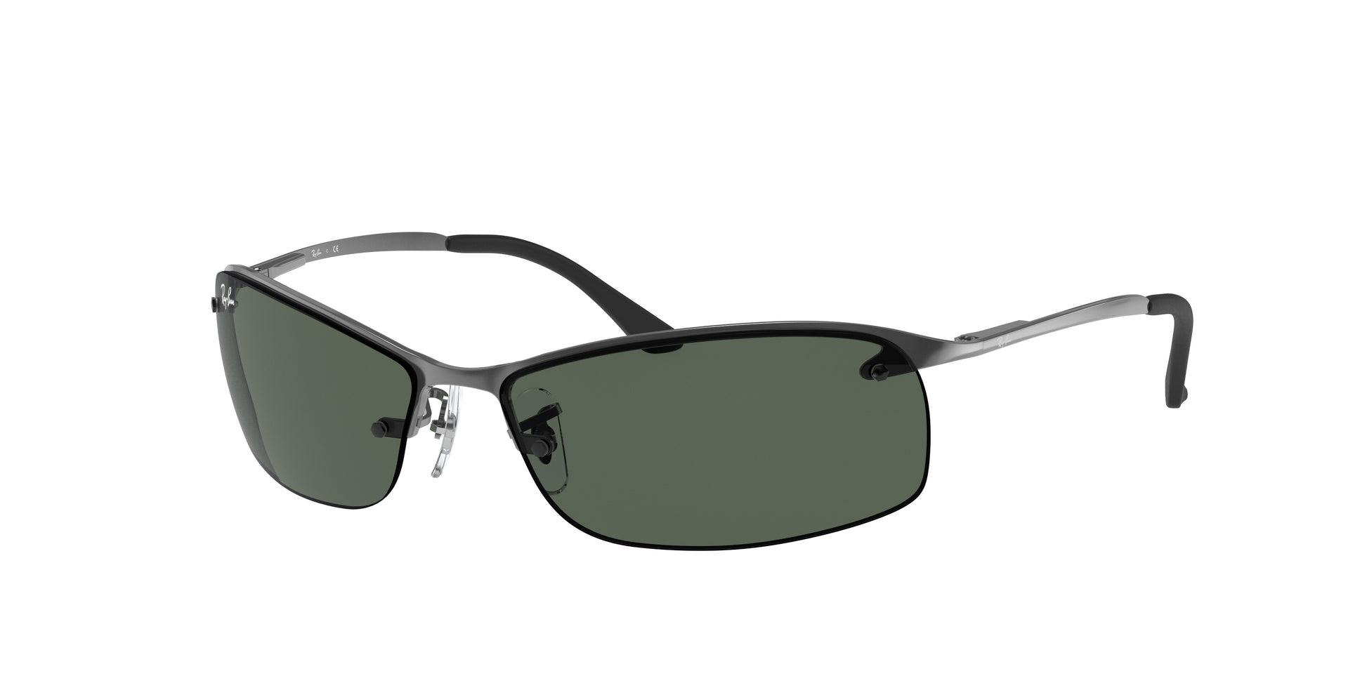 Ray-Ban RB3183 Rectangle Sunglasses  004/71-Gunmetal 64-125-15 - Color Map Grey