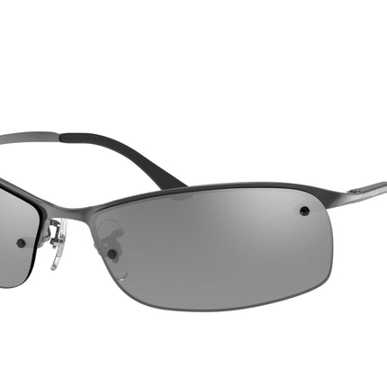Ray-Ban RB3183 Rectangle Sunglasses  004/82-Gunmetal 64-125-15 - Color Map Grey