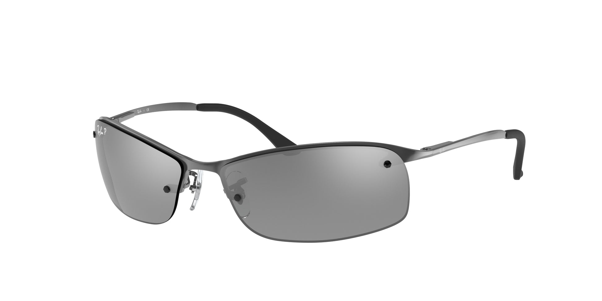 Ray-Ban RB3183 Rectangle Sunglasses  004/82-Gunmetal 64-125-15 - Color Map Grey