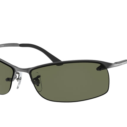 Ray-Ban RB3183 Rectangle Sunglasses  004/9A-Gunmetal 64-125-15 - Color Map Grey