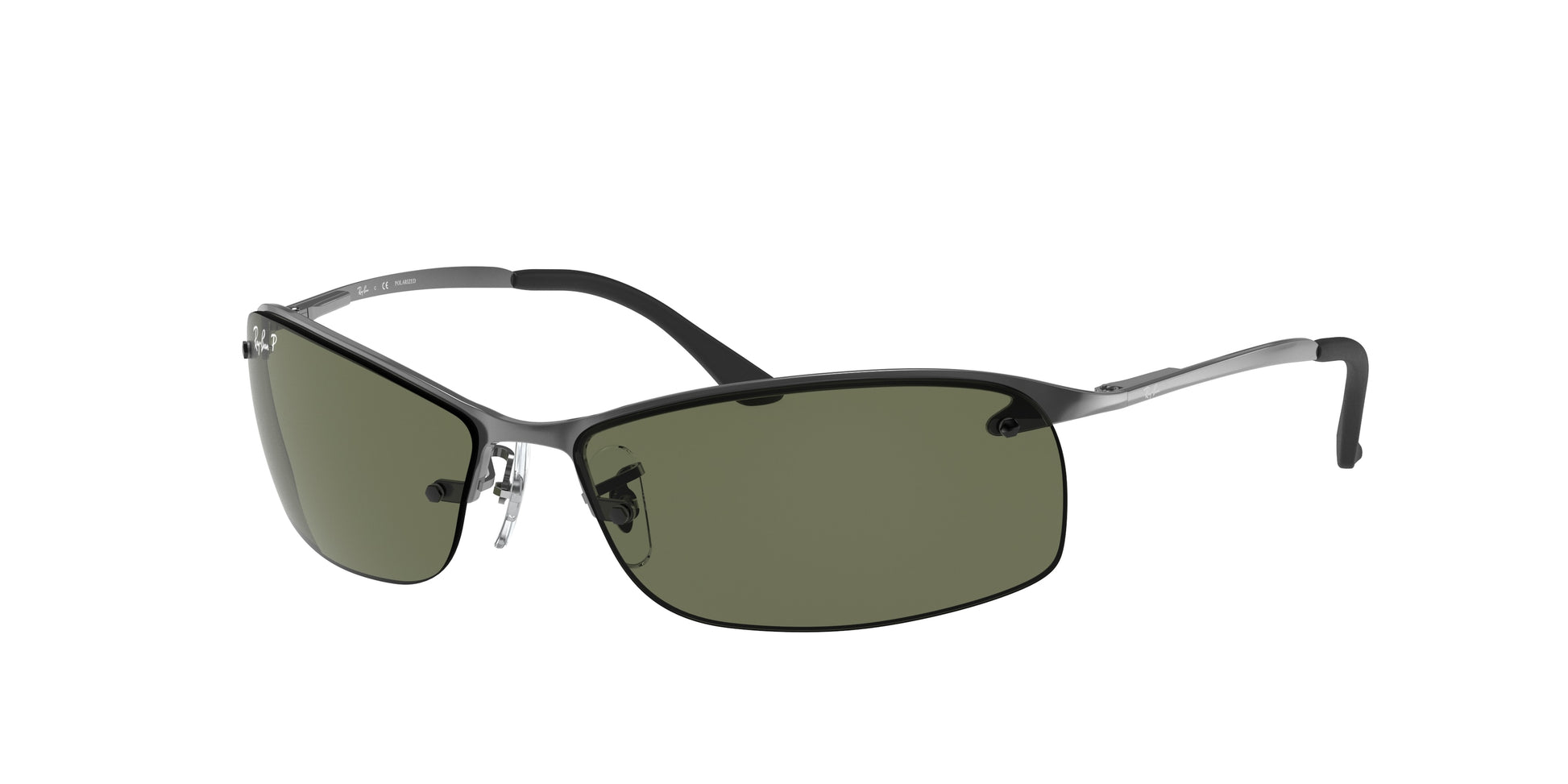 Ray-Ban RB3183 Rectangle Sunglasses  004/9A-Gunmetal 64-125-15 - Color Map Grey