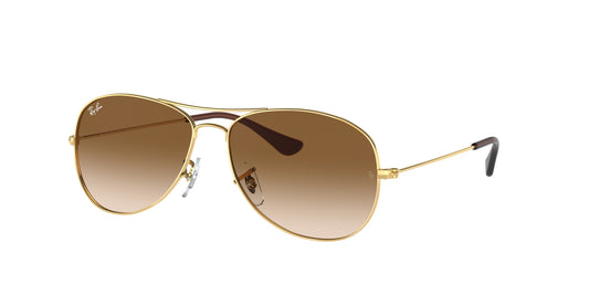 Ray-Ban COCKPIT RB3362 Pilot Sunglasses  001/51-Gold 59-135-14 - Color Map Gold