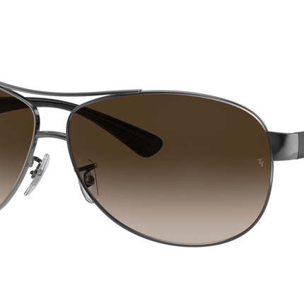 Ray-Ban RB3386 Pilot Sunglasses  004/13-Gunmetal 67-130-13 - Color Map Grey
